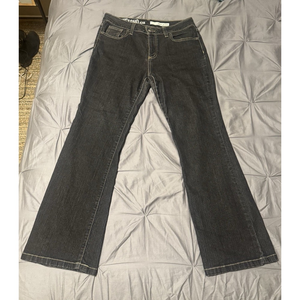 33x30 Size 12 DKNY SOHO Jeans Women's Dark Wash Bootcut Denim 5-Pocket Mid Rise